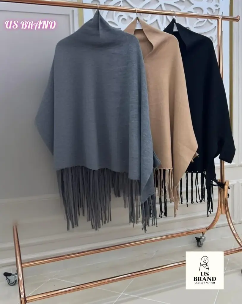 Women's Fleece Plain Cape Shawl