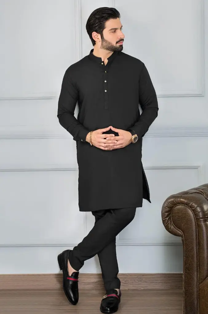 Wash And Wear Plain Shalwar Kameez