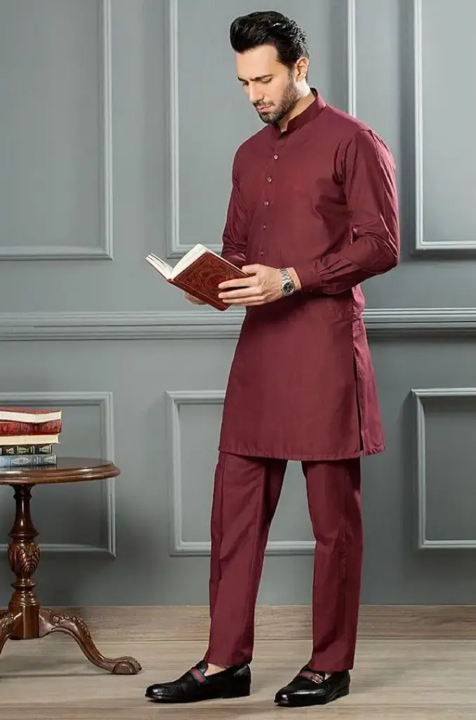 Wash And Wear Plain Shalwar Kameez