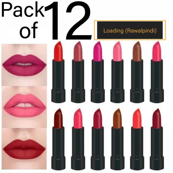 12 Pcs High Pigmented Matte Lipstick Set