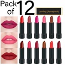 12 Pcs High Pigmented Matte Lipstick Set