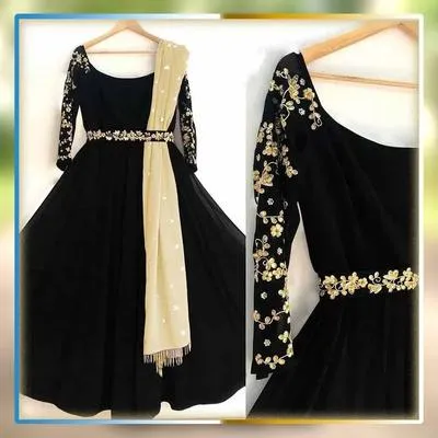 3 Pcs Women's Stitched Silk Embroidered Suit