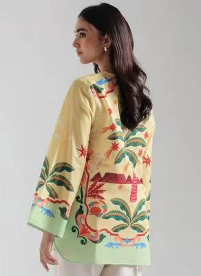 Stylish Printed Women's Stitched Shirt - 1 Pc, Multicolor Lawn