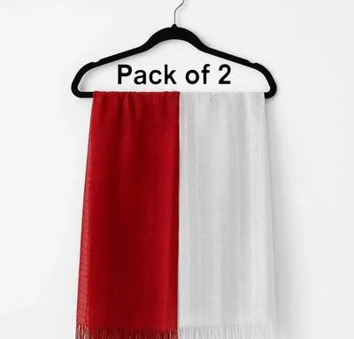 2 Pcs Women's Stitched Dupatta