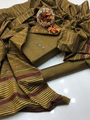 3 Pcs Women's Unstitched Hand Work Suit